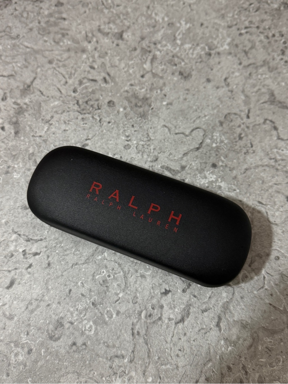 Ralph Lauren Black Sunglasses Case with Red Logo